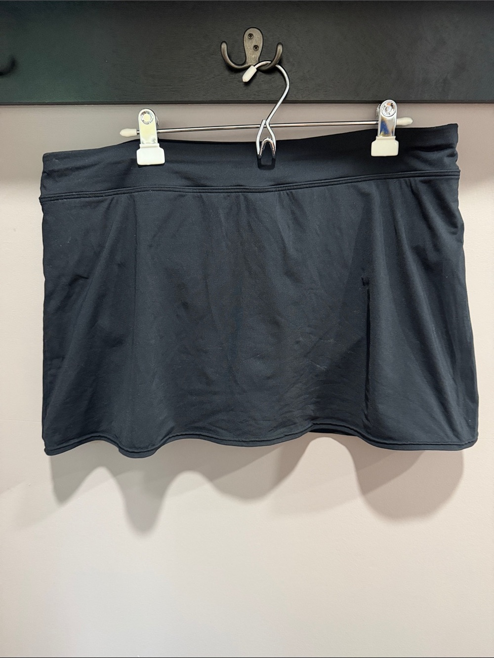 Lands' End Black Stretch Swim Skirt 18